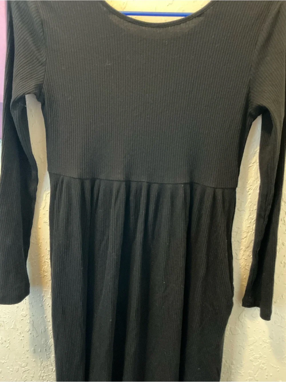 Old Navy Black Long-Sleeve Tunic Top girls size 14-16